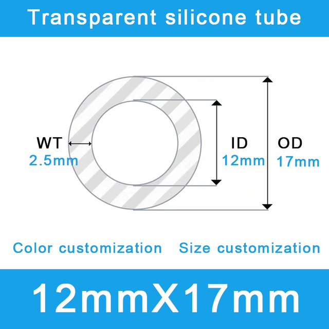 Extreme-Duty Silicone Tubing - 12mm ID x 17mm OD