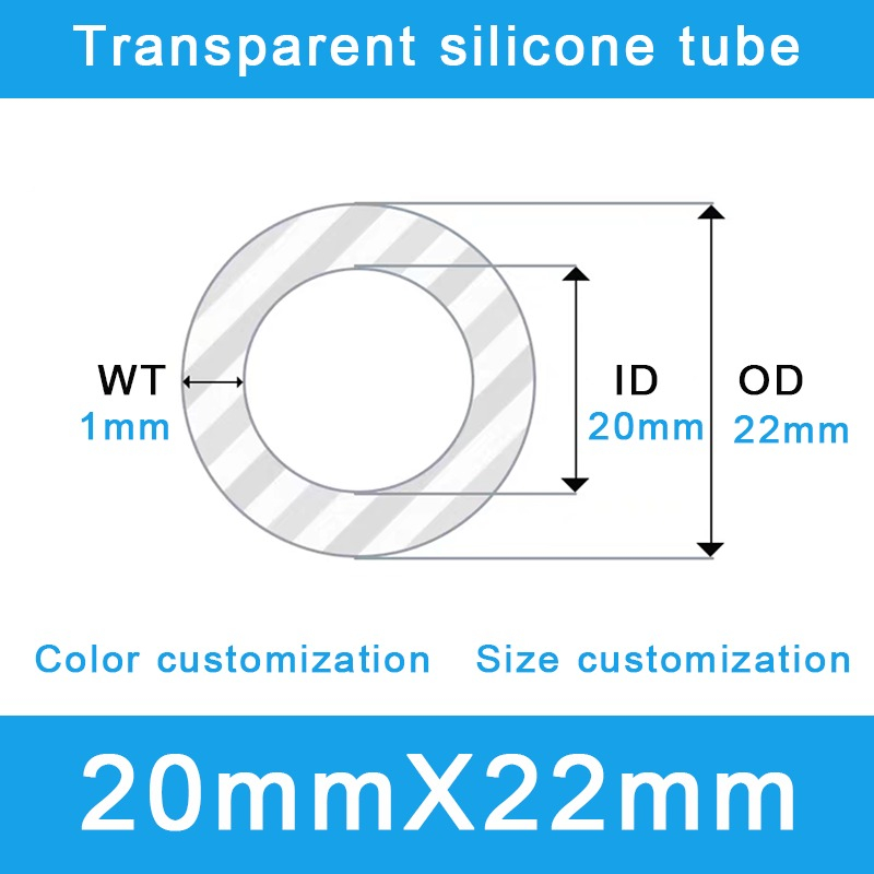 Ultra-Flexible Silicone Tubing 20x22mm
