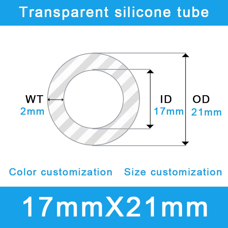 Heavy-Duty All-Purpose Silicone Hose - 17mm ID x 21mm OD