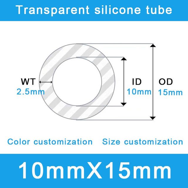Extreme-Duty Silicone Tubing - 10mm ID x 15mm OD The Ultimate in Strength and Resilience