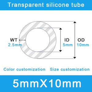 Structural 5x10mm Silicone Tube 2.5mm Wall for Vibration Damping