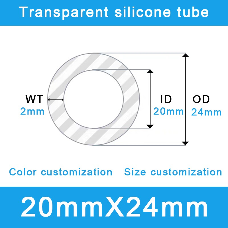Heavy-Duty Silicone Tubing 20x24mm 