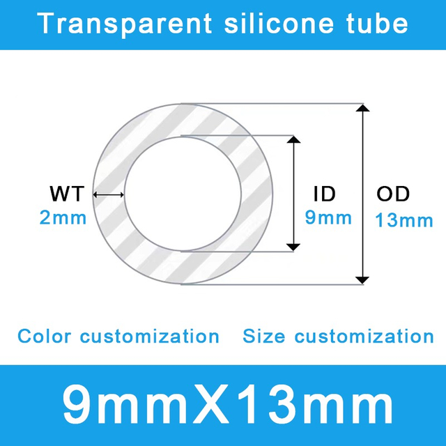 High-Performance Silicone Tubing - 9mm ID x 13mm OD