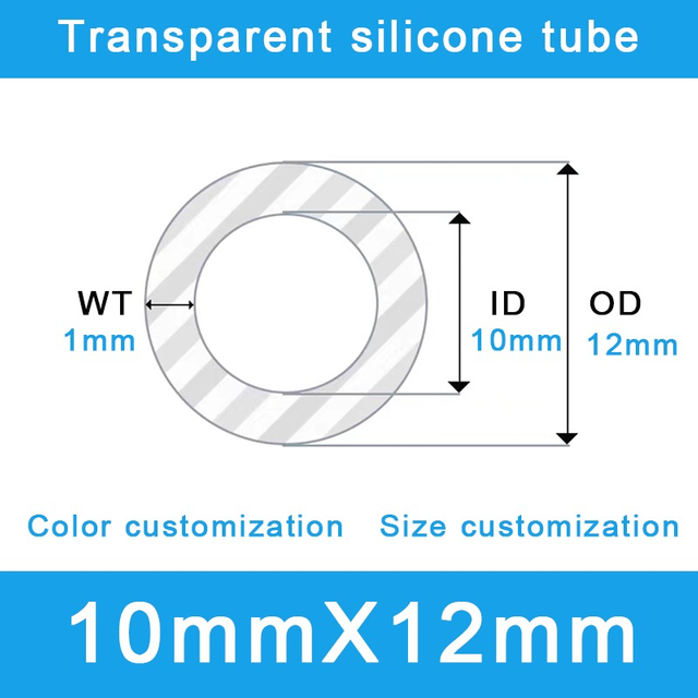 Ultra-Flexible Silicone Tube 10x12mm