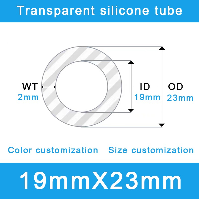 Heavy-Duty High-Flow Silicone Tubing - 19mm ID x 23mm OD
