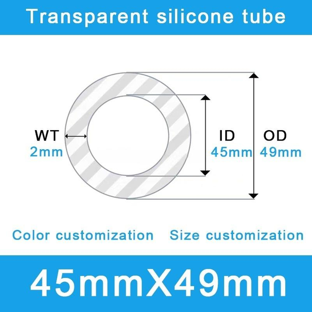 Apex-Flow Industrial Silicone Hose - 45mm ID x 49mm OD