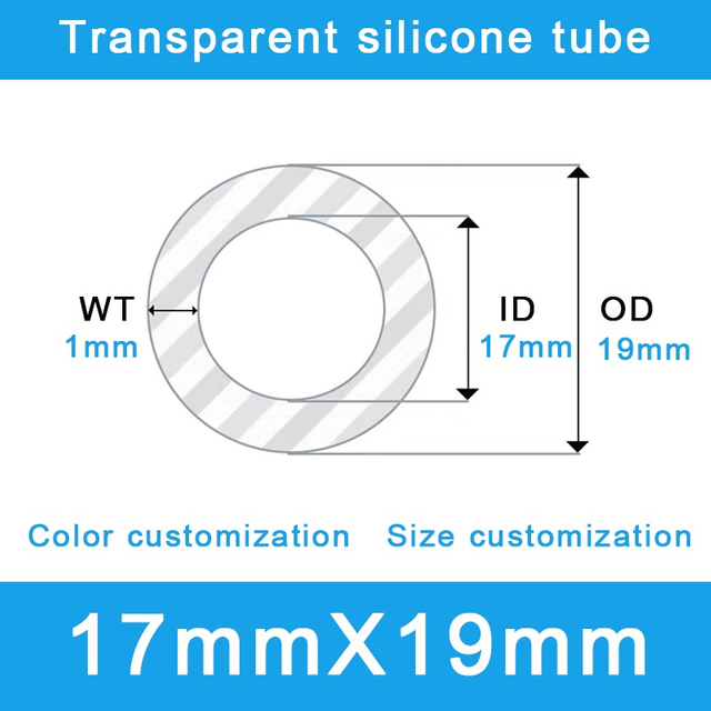 High-Flexibility Silicone Hose - 17mm ID x 19mm OD