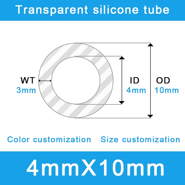 Ultra-Rigid Structural Silicone Rod-Tube - 4mm ID x 10mm OD