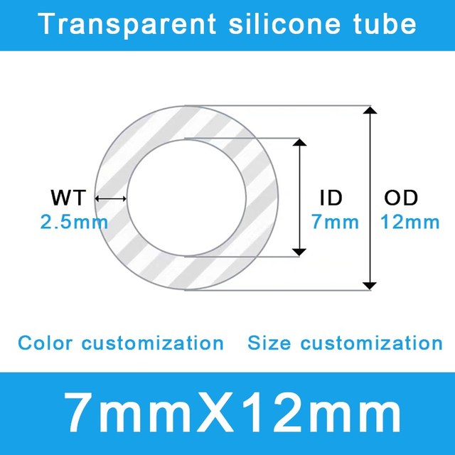 Extreme-Duty 7x12mm Silicone Tubing
