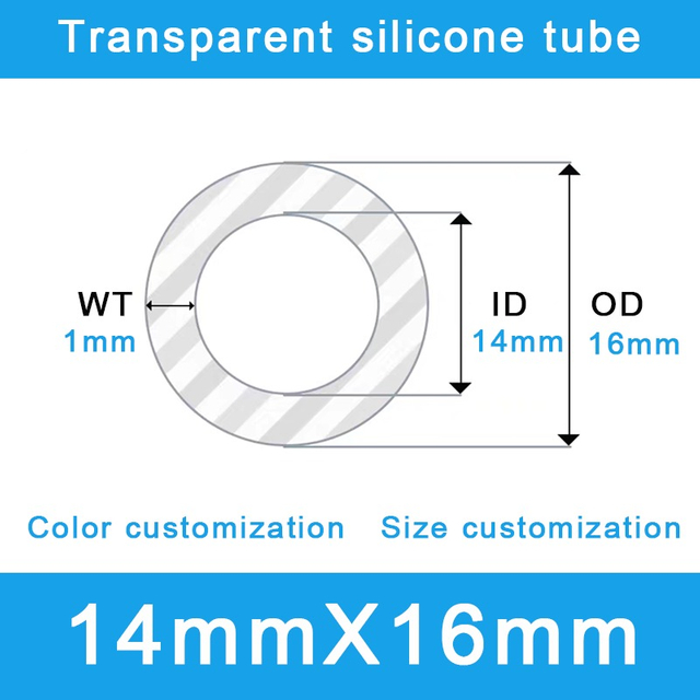 Ultra-Flexible, High-Flow Silicone Tubing - 14mm ID x 16mm OD